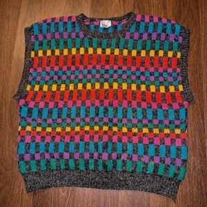 Vintage Checkered Sweater Vest